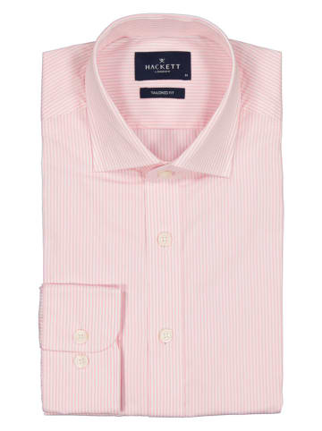 Hackett London Hemd - Tailored fit - in Rosa/ Weiß