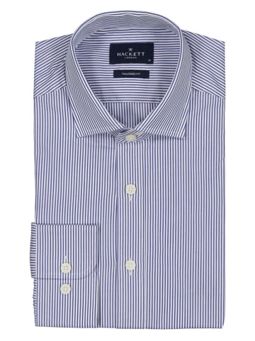 Hackett London Hemd - Tailored fit - in Dunkelblau/ Weiß