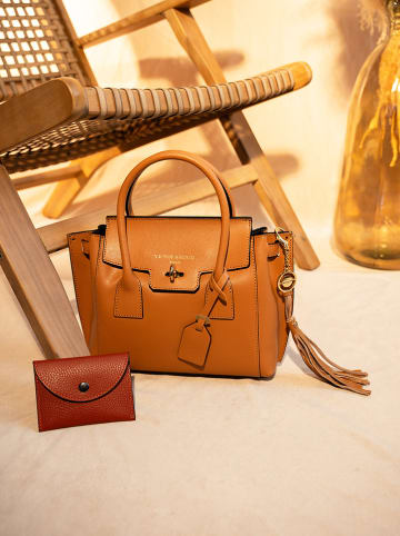 Victor & Hugo Paris Leder-Henkeltasche "Set Jeny" in Orange - (B)25 x (H)19 x (T)7 cm