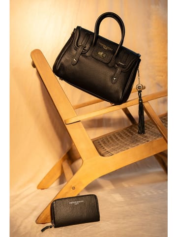 Victor & Hugo Paris 2er-Set: Leder-Henkeltasche "Set Ondine" in Schwarz - (B)35 x (H)22 x (T)14 cm