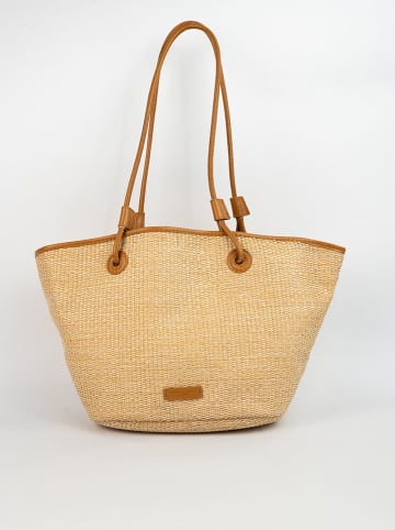 Victor & Hugo Paris Shopper "Solea" beige/lichtbruin - (B)50 x (H)28 x (D)18 cm