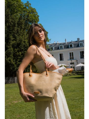 Victor & Hugo Paris Shopper bag "Solea" w kolorze beżowo-jasnobrązowym - 50 x 28 x 18 cm