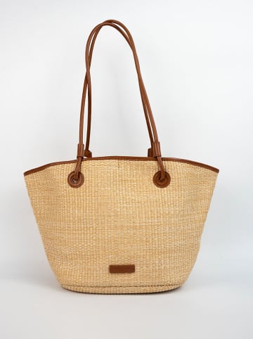 Victor & Hugo Paris Shopper "Solea" beige/bruin - (B)50 x (H)28 x (D)18 cm