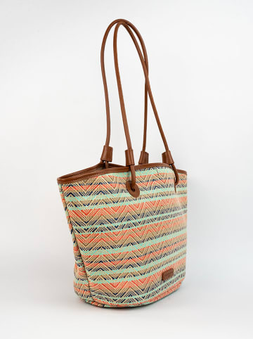 Victor & Hugo Paris Shopper "Solea" in Bunt/ Braun - (B)50 x (H)28 x (T)18 cm