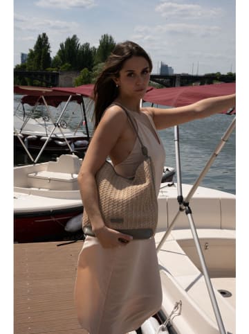 Victor & Hugo Paris Schultertasche "Luzia" in Beige/ Grün - (B)28 x (H)34 x (T)15 cm