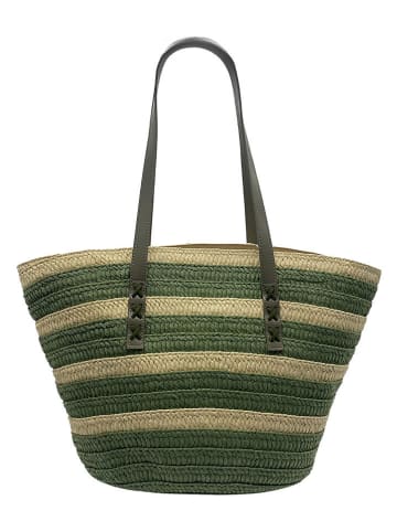 Victor & Hugo Paris Strandtas "Isora" groen - (B)28 x (H)30 x (D)15 cm