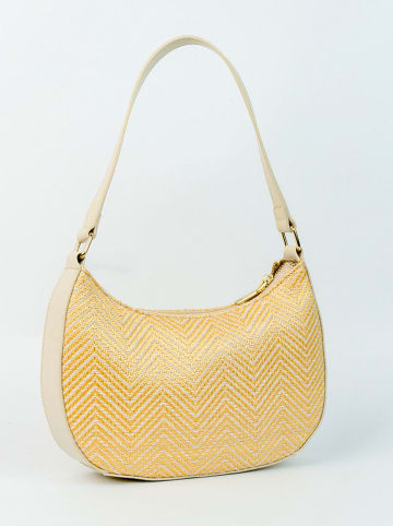 Victor & Hugo Paris Schoudertas "Amara" beige/wit - (B)25 x (H)15 x (D)6 cm