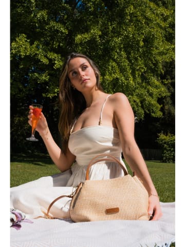 Victor & Hugo Paris Henkeltasche "Tahiti" in Beige/ Braun - (B)25 x (H)15 x (T)20 cm