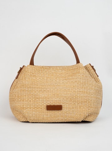 Victor & Hugo Paris Henkeltasche "Tahiti" in Beige/ Braun - (B)25 x (H)15 x (T)20 cm