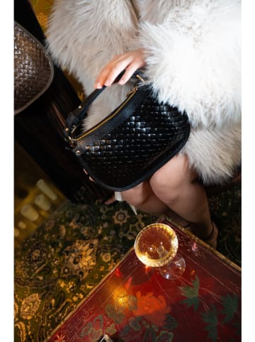 Victor & Hugo Paris Leder-Henkeltasche "Leana" in Schwarz - (B)27 x (H)14 x (T)7 cm