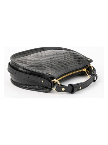 Victor & Hugo Paris Leder-Henkeltasche "Leana" in Schwarz - (B)27 x (H)14 x (T)7 cm