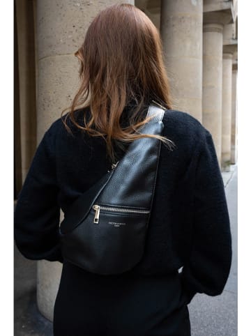 Victor & Hugo Paris Leder-Gürteltasche "Balt" in Schwarz - (B)35 x (H)30 x (T)10 cm