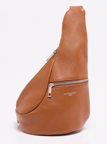 Victor & Hugo Paris Leder-Gürteltasche "Balt" in Camel - (B)35 x (H)30 x (T)10 cm
