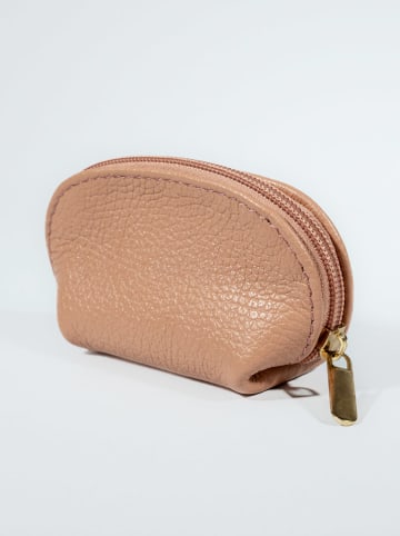 Victor & Hugo Paris Leder-Clutch "Wendy" in Hellbraun - (B)12 x (H)7 x (T)3 cm