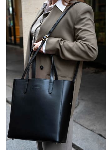 Victor & Hugo Paris Skórzana torebka "Bold" w kolorze czarnym - 32 x 40 x 13 cm