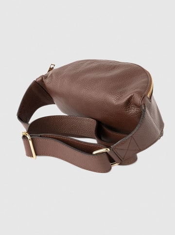 Victor & Hugo Paris Leder-Brustbeutel "Isla" in Braun - (B)40 x (H)15 x (T)3 cm