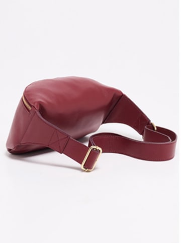 Victor & Hugo Paris Skórzana saszetka "Isla" w kolorze bordowym - 40 x 15 x 3 cm