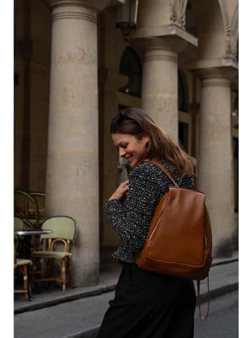 Victor & Hugo Paris Leder-Rucksack ''Sadie'' in Kamel - (B)25 x (H)45 x (H)5 cm