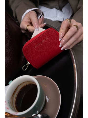 Victor & Hugo Paris Leder-Geldbörse "Riley" in Rot - (B)15 x (H)10 x (T)3 cm