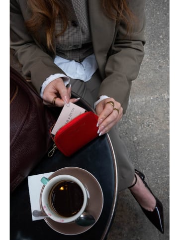 Victor & Hugo Paris Leder-Geldbörse "Riley" in Rot - (B)15 x (H)10 x (T)3 cm