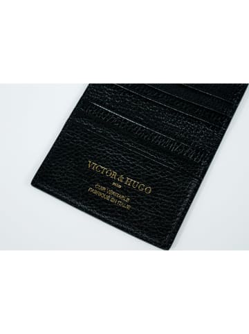 Victor & Hugo Paris Leren portemonnee "Salma" zwart - (B)15 x (H)10 x (D)3 cm