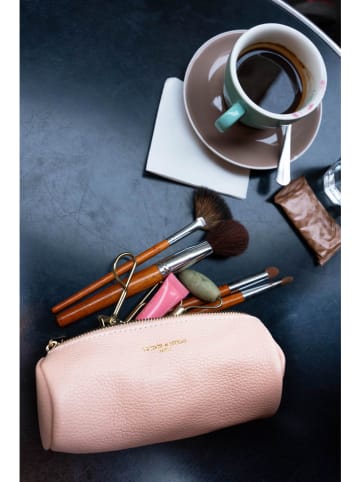 Victor & Hugo Paris Leder-Kosmetiktasche "Laya" in Rosa - (B)20 x (H)10 x (T)3 cm