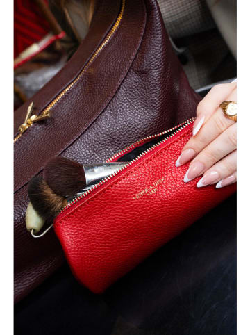 Victor & Hugo Paris Leder-Kosmetiktasche "Laya" in Rot - (B)20 x (H)10 x (T)3 cm