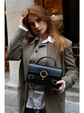 Victor & Hugo Paris Skórzana torebka "Sumy" w kolorze czarnym - 24 x 14 x 7 cm