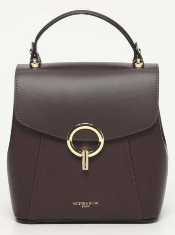 Victor & Hugo Paris Leder-Rucksack "Elena" in Braun - (B)20 x (H)21 x (T)12 cm