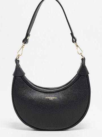 Victor & Hugo Paris Leder-Schultertasche "Tiva" in Schwarz - (B)23 x (H)13 x (T)6 cm