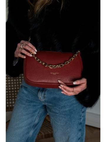 Victor & Hugo Paris Leren schoudertas "Paola" bruinrood - (B)23 x (H)15 x (D)6 cm