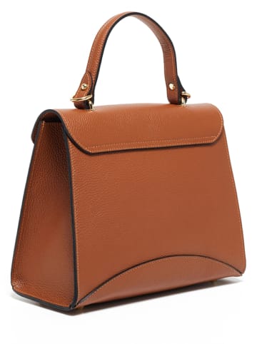 Victor & Hugo Paris Skórzana torebka "Winy" w kolorze karmelowym - 29 x 22 x 11,5 cm