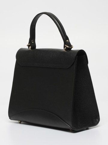 Victor & Hugo Paris Leder-Henkeltasche "Winy" in Schwarz - (B)29 x (H)22 x (T)11 cm