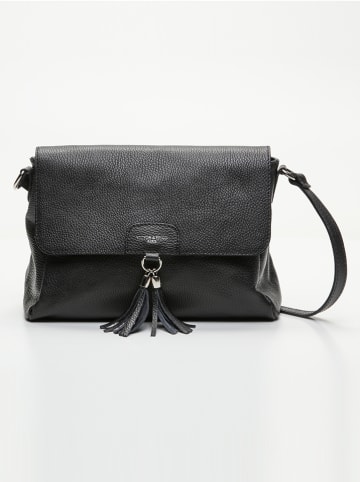 Victor & Hugo Paris Leder-Umhängetasche "Indila" in Schwarz - (B)28,5 x (H)21 x (T)9 cm