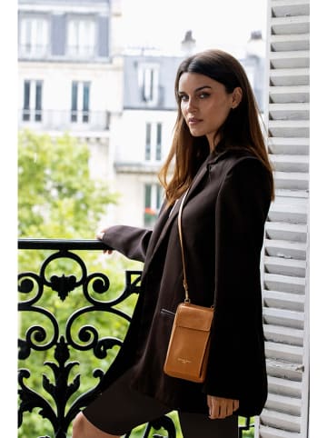 Victor & Hugo Paris Leder-Handytasche "Nicki" in Camel - (B)11 x (H)2 x (T)20 cm
