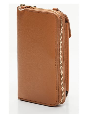 Victor & Hugo Paris Leren smartphonetas "Nicki" camel - (B)11 x (H)2 x (D)20 cm