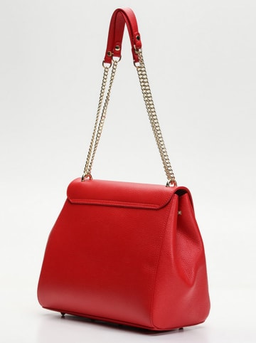 Victor & Hugo Paris Leder-Schultertasche "Lisa" in Rot - (B)31 x (H)29 x (T)17 cm
