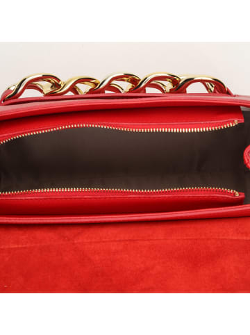 Victor & Hugo Paris Leder-Schultertasche "Lisa" in Rot - (B)31 x (H)29 x (T)17 cm
