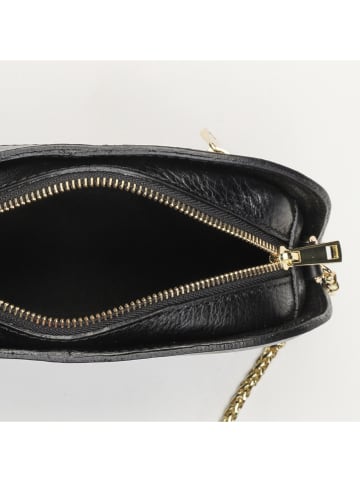 Victor & Hugo Paris Leder-Umhängetasche "Nora" in Schwarz - (B)24 x (H)16 x (T)6,5 cm