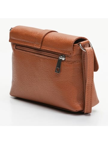 Victor & Hugo Paris Leder-Umhängetasche "Ring" in Hellbraun - (B)21 x (H)16 x (T)5 cm