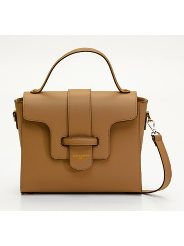Victor & Hugo Paris Leder-Henkeltasche "Ariel" in Camel - (B)26,5 x (H)23 x (T)8 cm