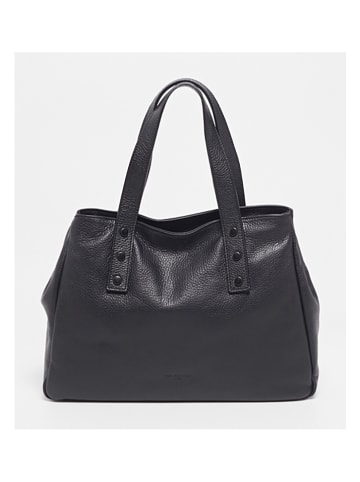 Victor & Hugo Paris Skórzana torebka "Mars" w kolorze czarnym - 33,5 x 26 x 11 cm