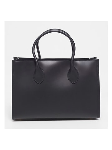 Victor & Hugo Paris Leder-Henkeltasche "Ynell" in Schwarz - (B)32 x (H)24 x (T)11 cm