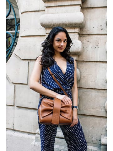 Victor & Hugo Paris Leder-Henkeltasche "Alix" in Camel - (B)25 x (H)20 x (T)10 cm