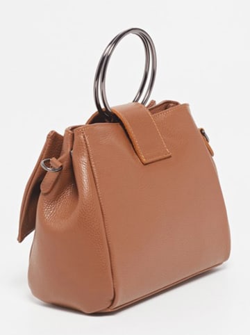 Victor & Hugo Paris Leder-Henkeltasche "Alix" in Camel - (B)25 x (H)20 x (T)10 cm