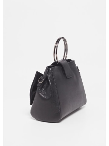 Victor & Hugo Paris Leder-Henkeltasche "Alix" in Schwarz - (B)25 x (H)20 x (T)10 cm