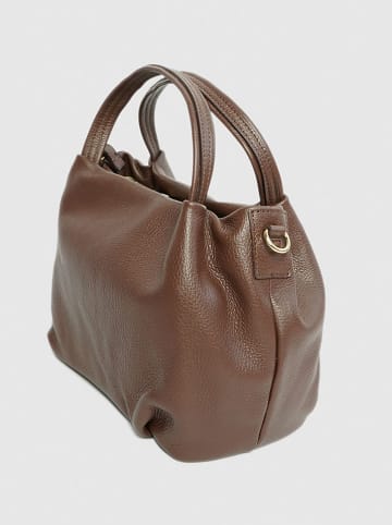 Victor & Hugo Paris Leder-Henkeltasche "Mao" in Braun - (B)24 x (H)19 x (T)13 cm