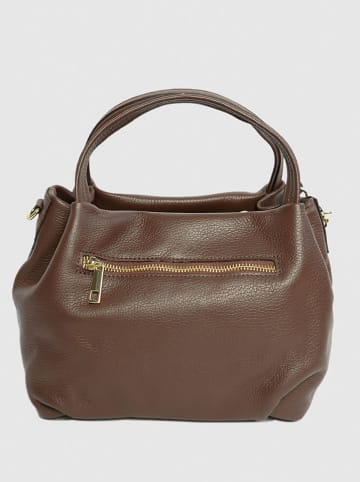 Victor & Hugo Paris Skórzana torebka "Mao" w kolorze brązowym - 24 x 19 x 13 cm