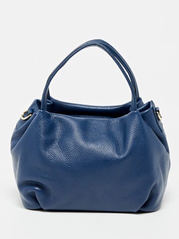 Victor & Hugo Paris Leder-Henkeltasche "Mao" in Blau - (B)24 x (H)19 x (T)13 cm