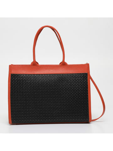 Victor & Hugo Paris Leder-Henkeltasche "Nina" in Orange - (B)37 x (H)27 x (T)12 cm